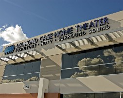 Diamond Case Home Theater Front Lit Channel Letters Sign Diamond Case Home Theater Front Lit Channel Letters Sign